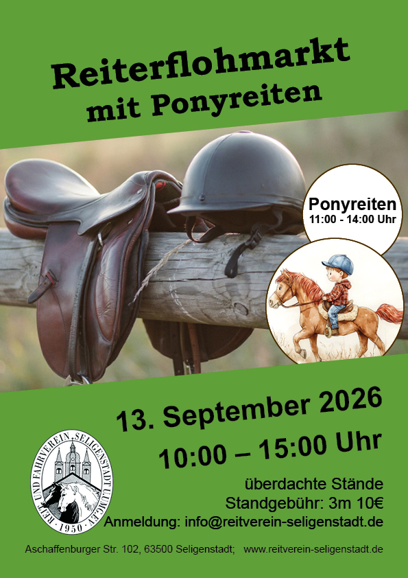 Reiter- und Mädchenflohmarkt inkl. Ponyreiten